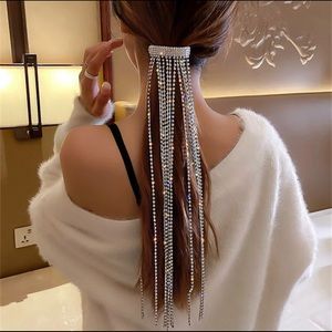Shine Long Tassel Crystal Hairpin